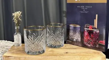 Pasabahce Timeless 4 er Trinkglas 345 ml Gold