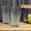 Pasabahce Timeless 4 er Trinkglas 450 ml Gold