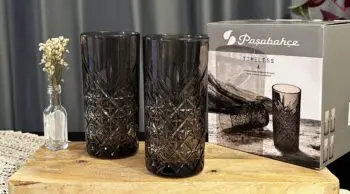Pasabahce Timeless 4 er Trinkglas 450 ml Grau