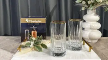 Pasabahce Elysia 4 er Trinkglas 280 ml Gold