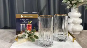 Pasabahce Elysia 4 er Trinkglas 445 ml Gold
