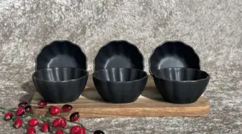 Cupcake Schalen Set 6 er Mattschwarz