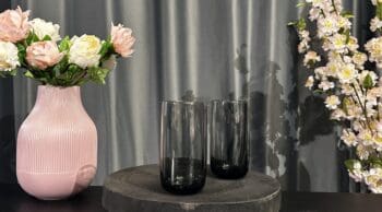 Pasabahce Iconic 3 er Trinkglas 365 ml Grau